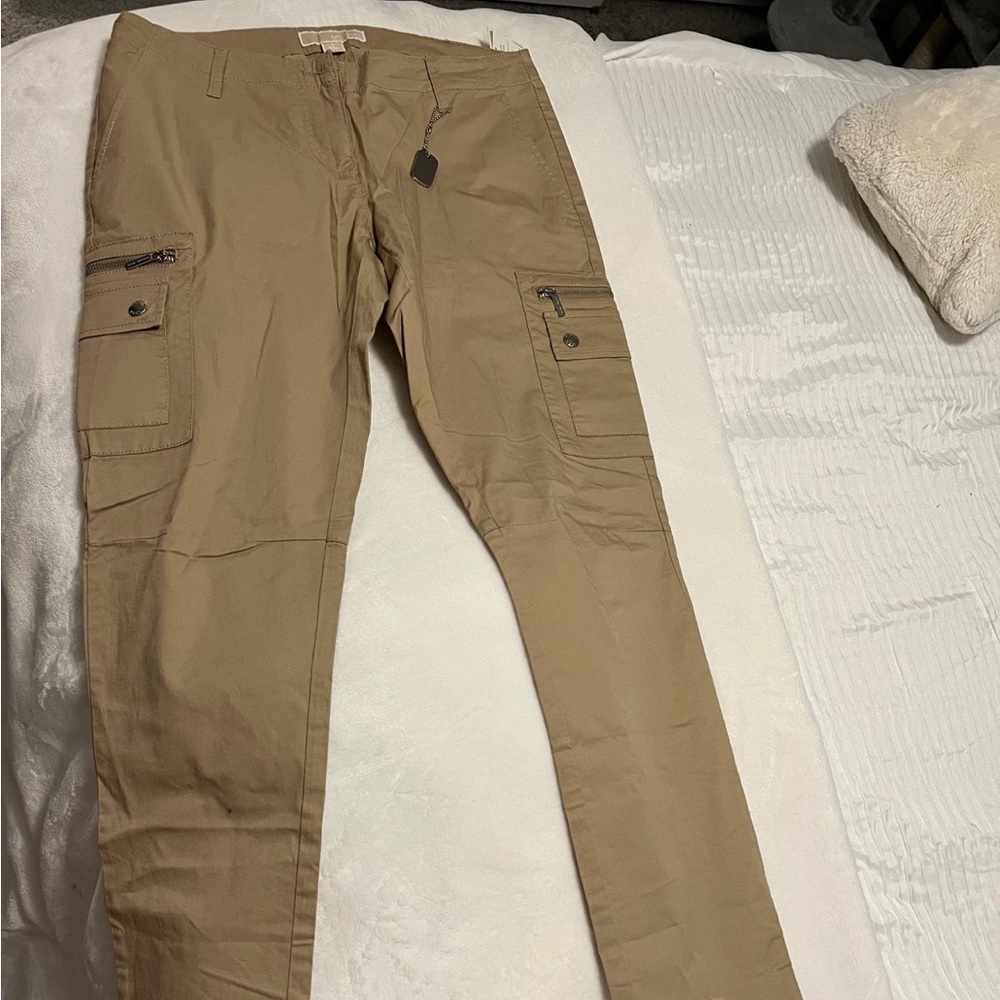 Michael Kors cargo khaki pants straight